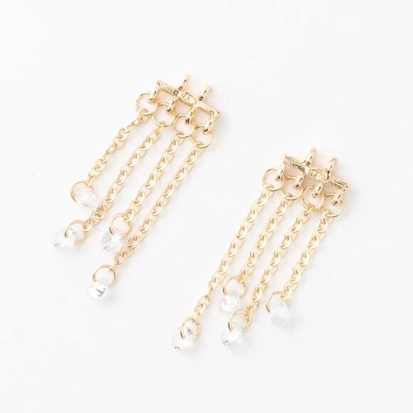 New Plunder "Iretta & Chandelier" Ear Crawler and Charm Earrings - Picture 6 of 8